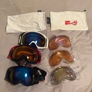 3 pairs Oakley Crowbars with 3 extra lenses